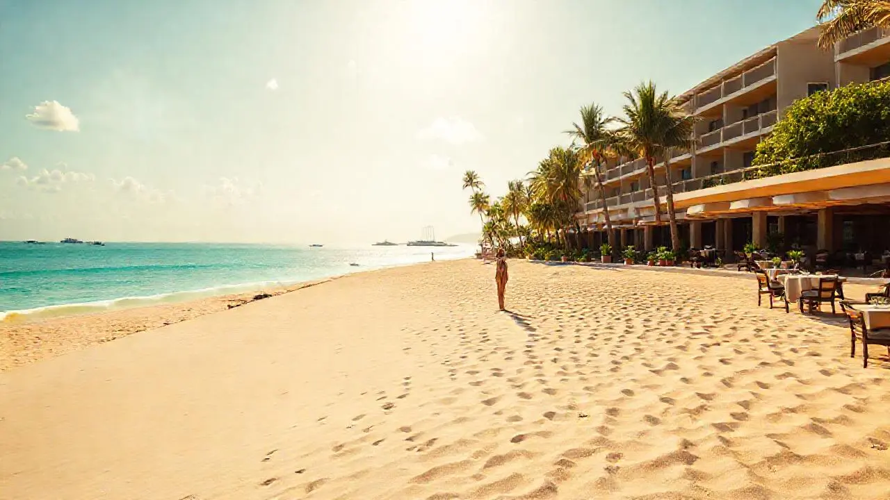 Playa cálida y serena, llena de luz