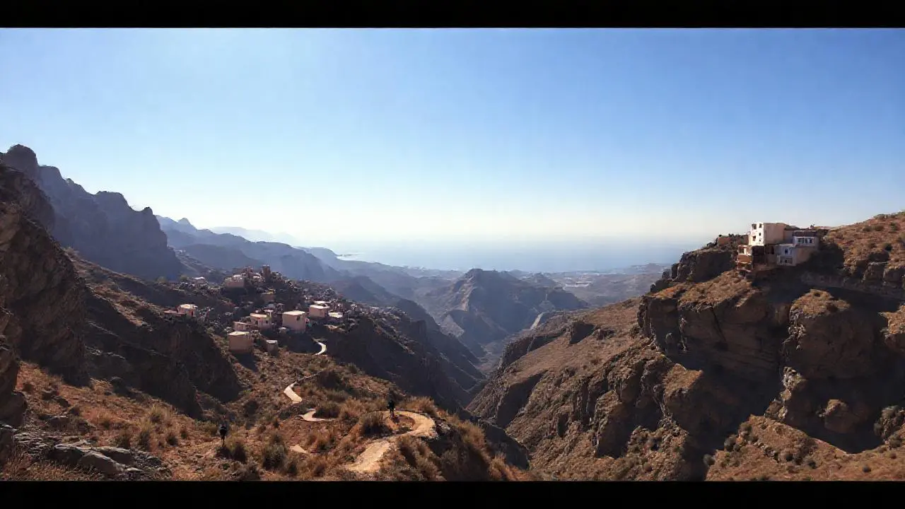 Paisaje árido, agreste y distante