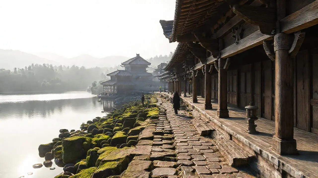 Paz serena en un paisaje antiguo