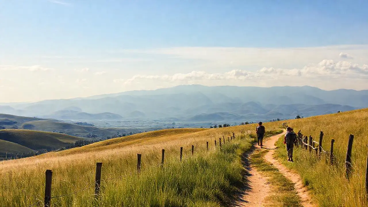 Paisaje rural tranquilo y realista