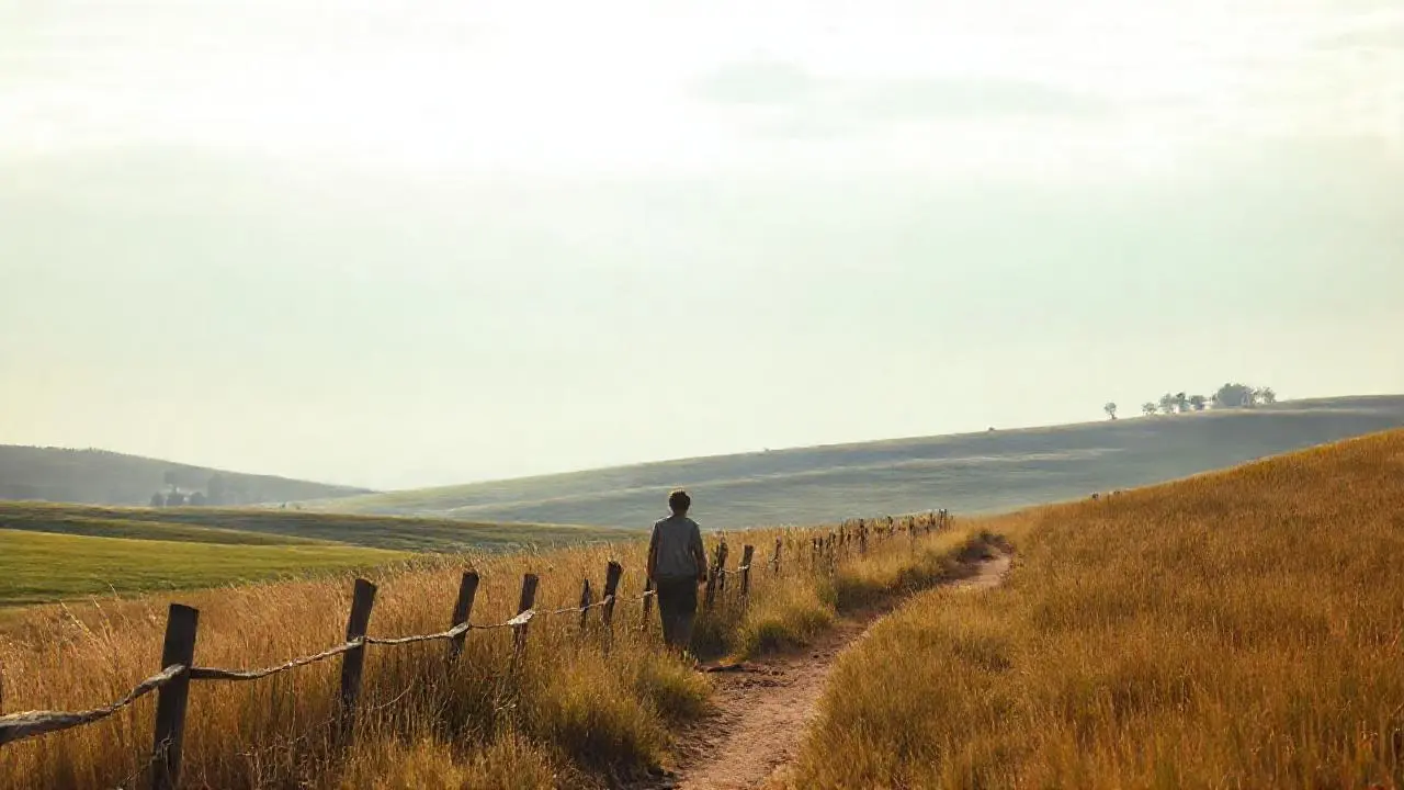 Paisaje rural tranquilo y soleado