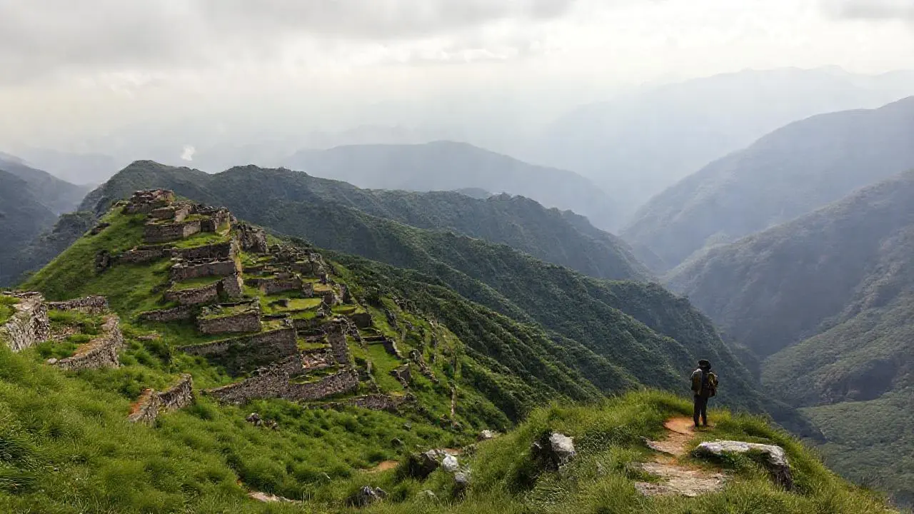 Montañas verdes, antiguas y serenas