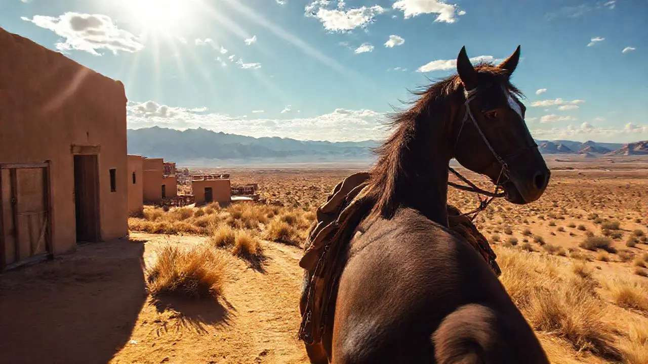 Paisaje desértico, tranquilo y soleado