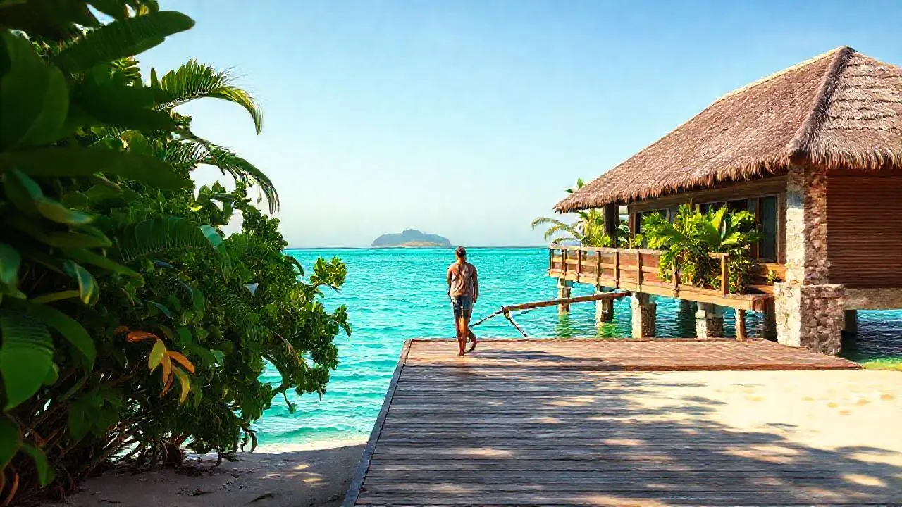 Paraíso tropical, relajación y serenidad visual