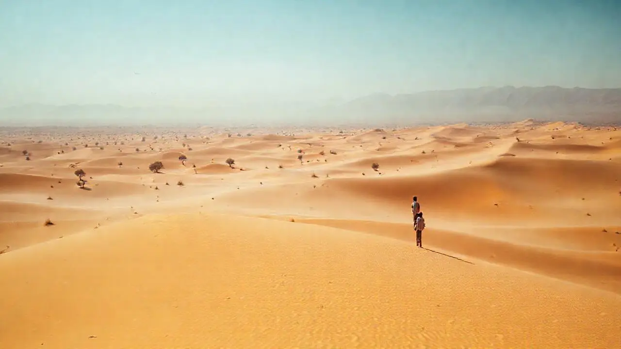 Desierto árido, silencioso y vasto