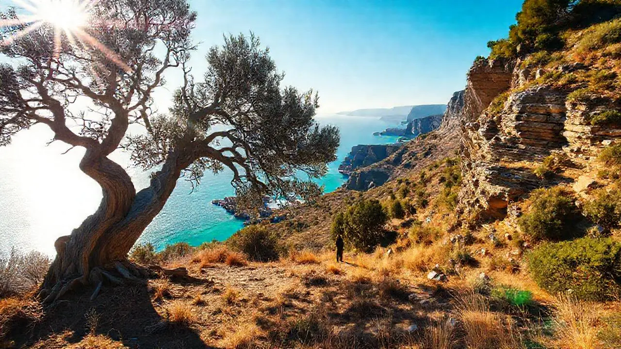 Paisaje mediterráneo, luz y naturaleza serena