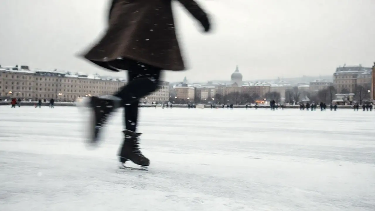 Invierno nevado, atmósfera tranquila y difusa