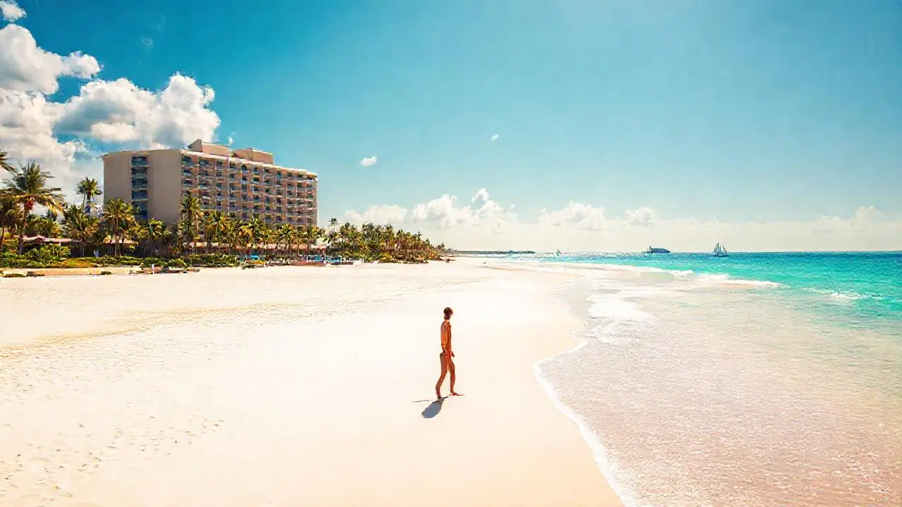 Paraíso tropical, luz cálida y relajación