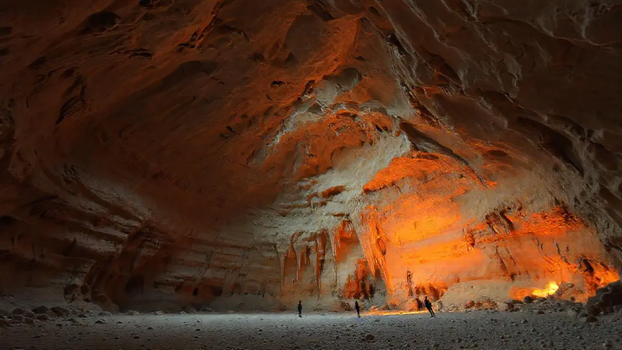 Cueva vasta, silenciosa, y profundamente antigua