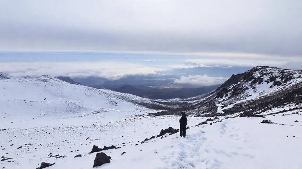 Paisaje vasto, frío y solitario