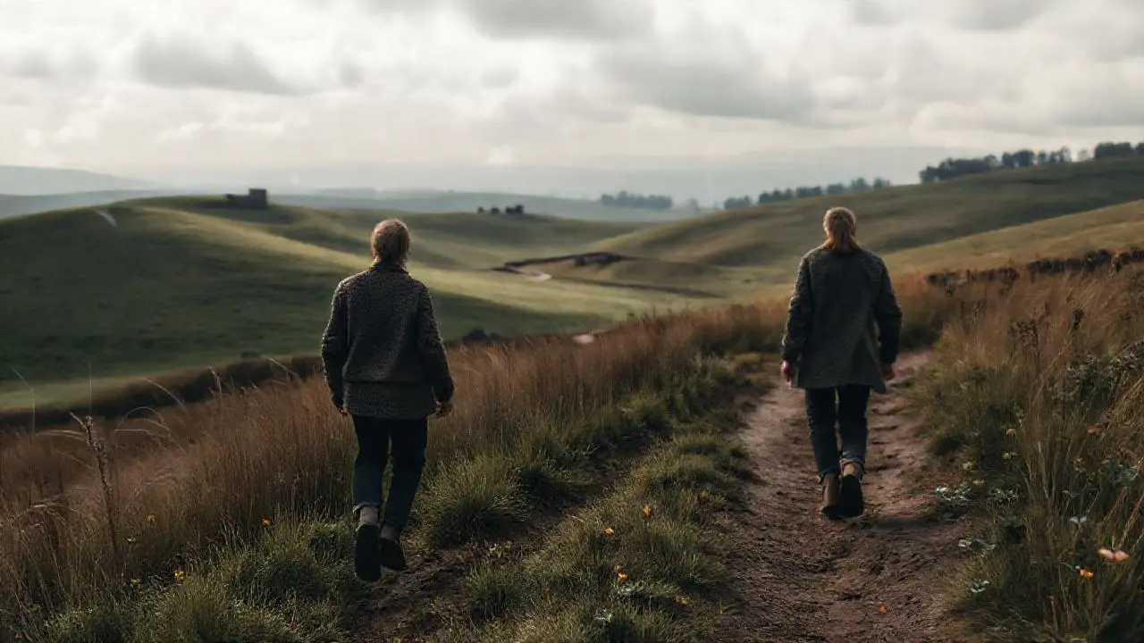 Paisaje vasto, tranquilo y ligeramente brumoso