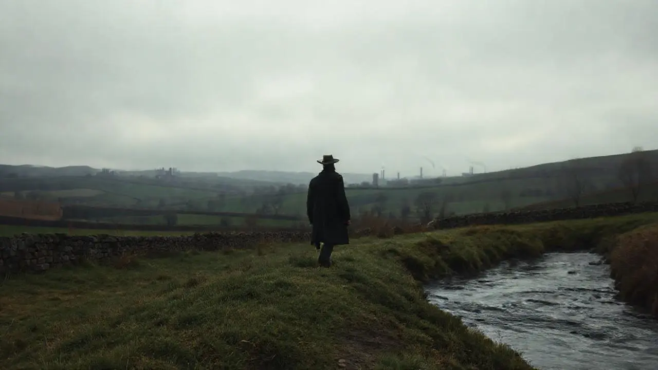 Paisaje rural, industrial, y melancólico