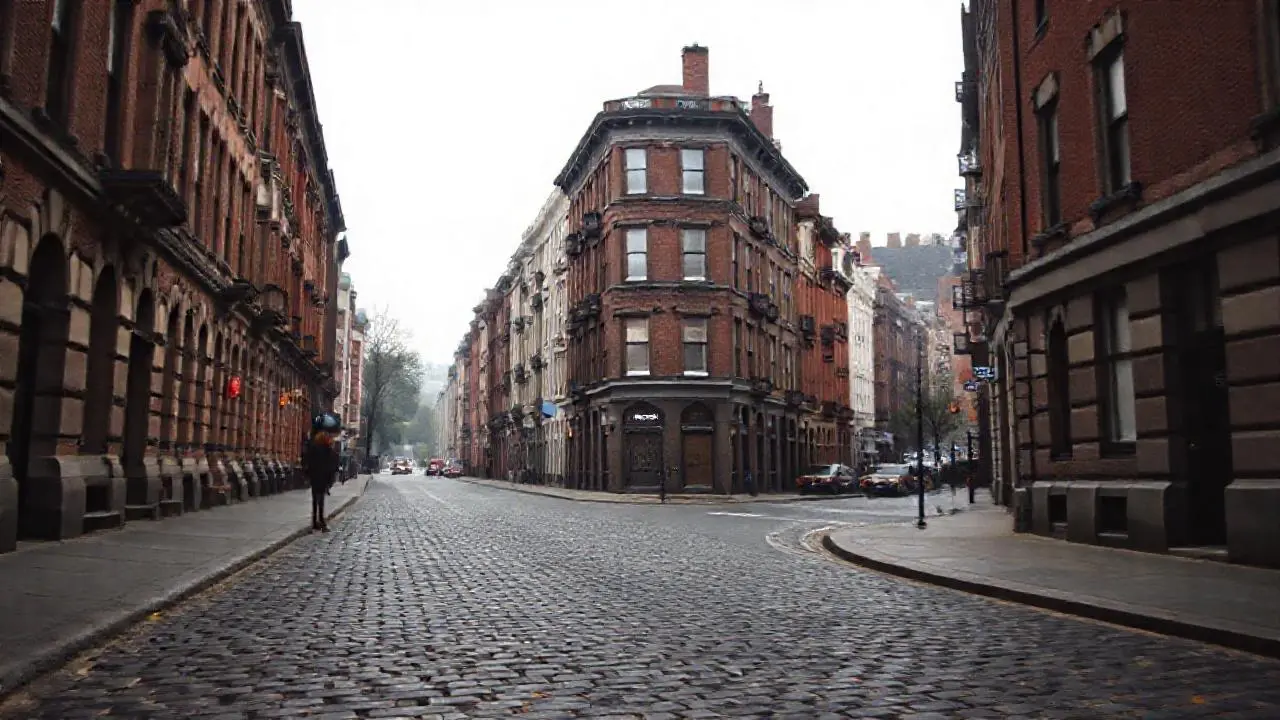 Calles victorianas, ambiente urbano y nostálgico