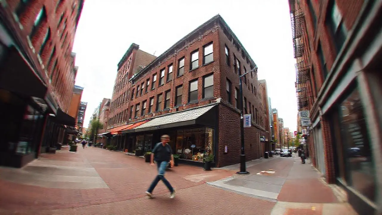 Calle urbana, ambiente tranquilo y realista