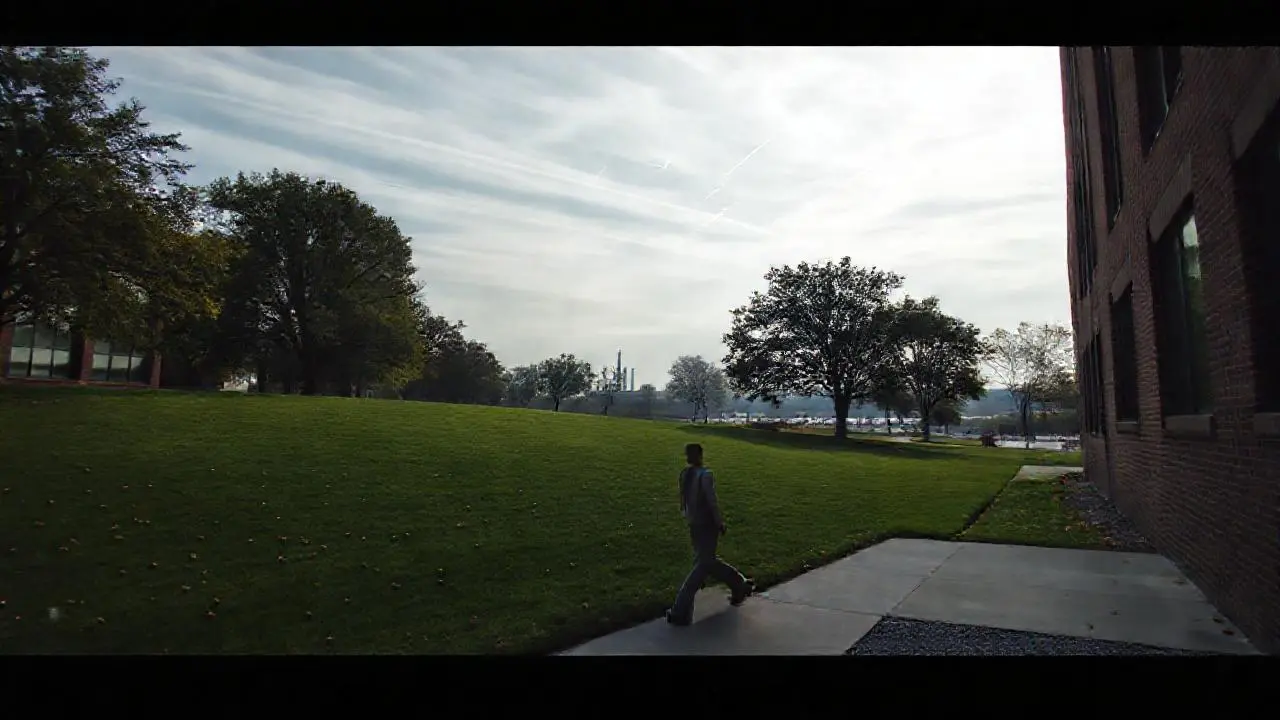 Escena tranquila con luz suave y espacio abierto