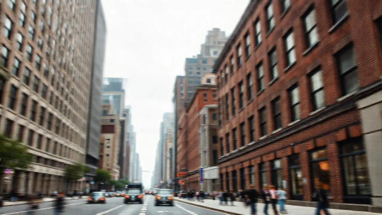 Ciudad urbana, ambiente difuso y realista