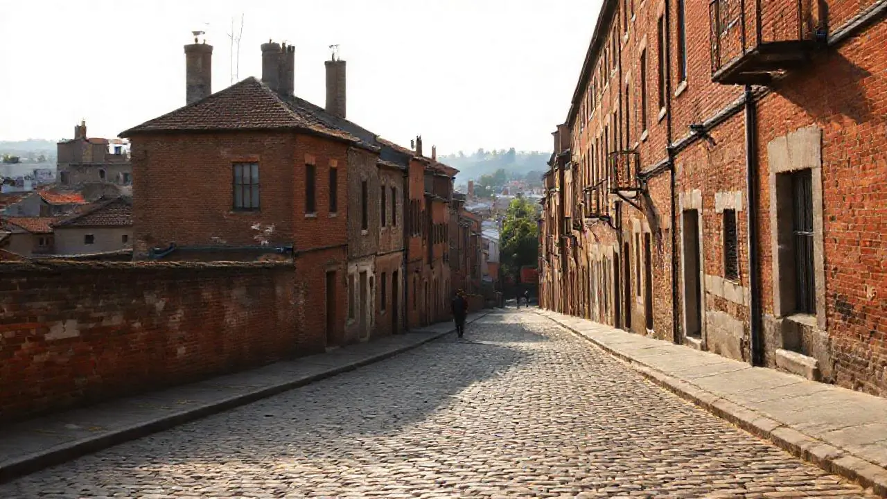 Ciudad antigua, tranquila y nostálgica