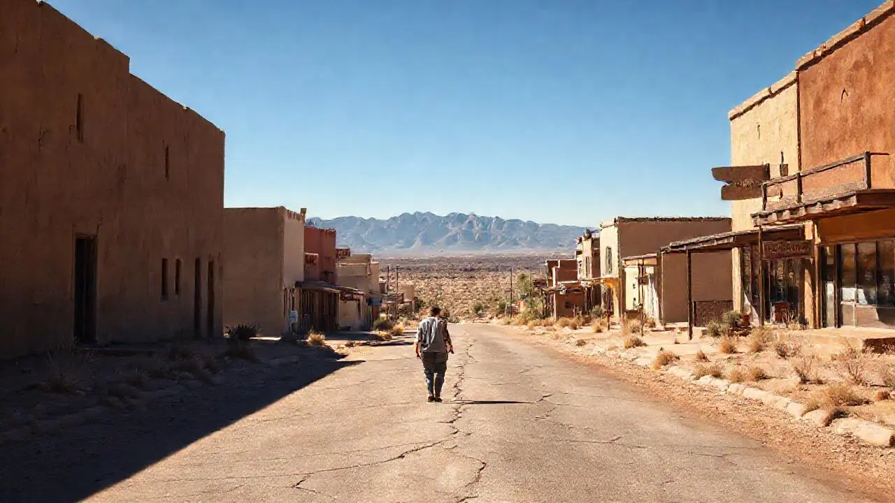 Desierto antiguo, silencioso y polvoriento