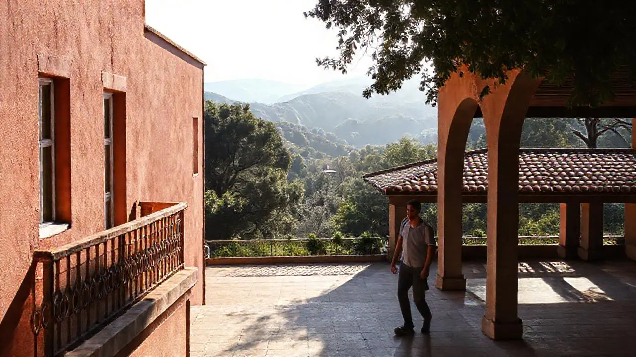 Escena exterior tranquila y realista