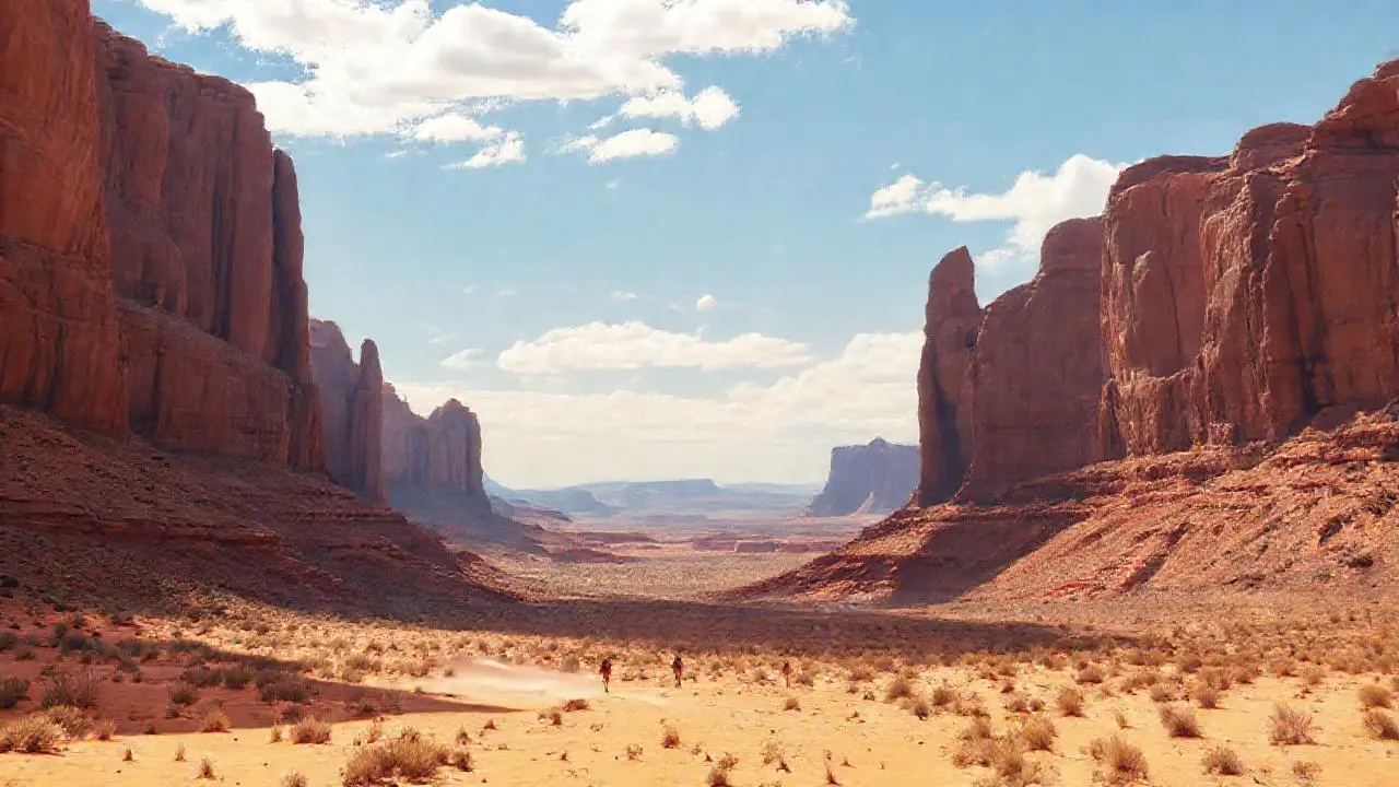 Un paisaje desértico vasto y silencioso