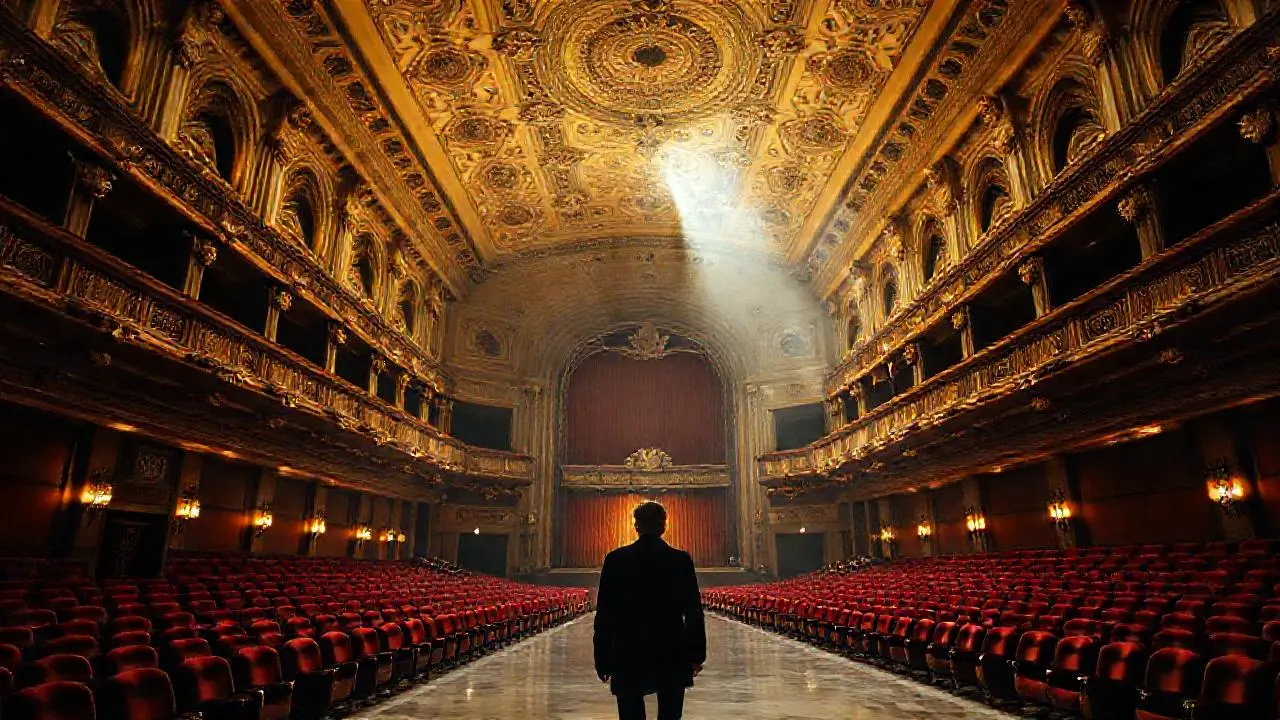 Un teatro grandioso, opulento y silencioso
