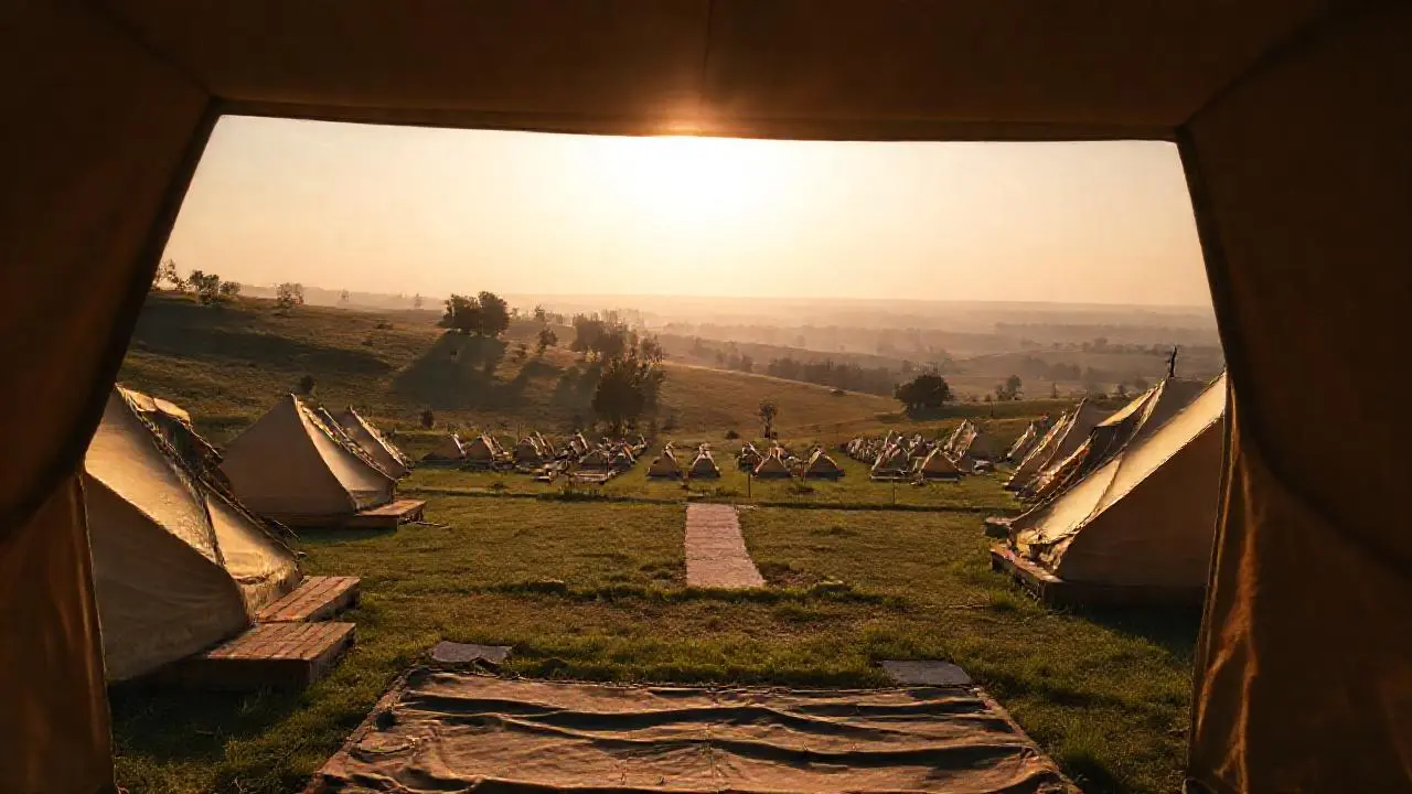 Paz campestre, luz suave y espacio abierto