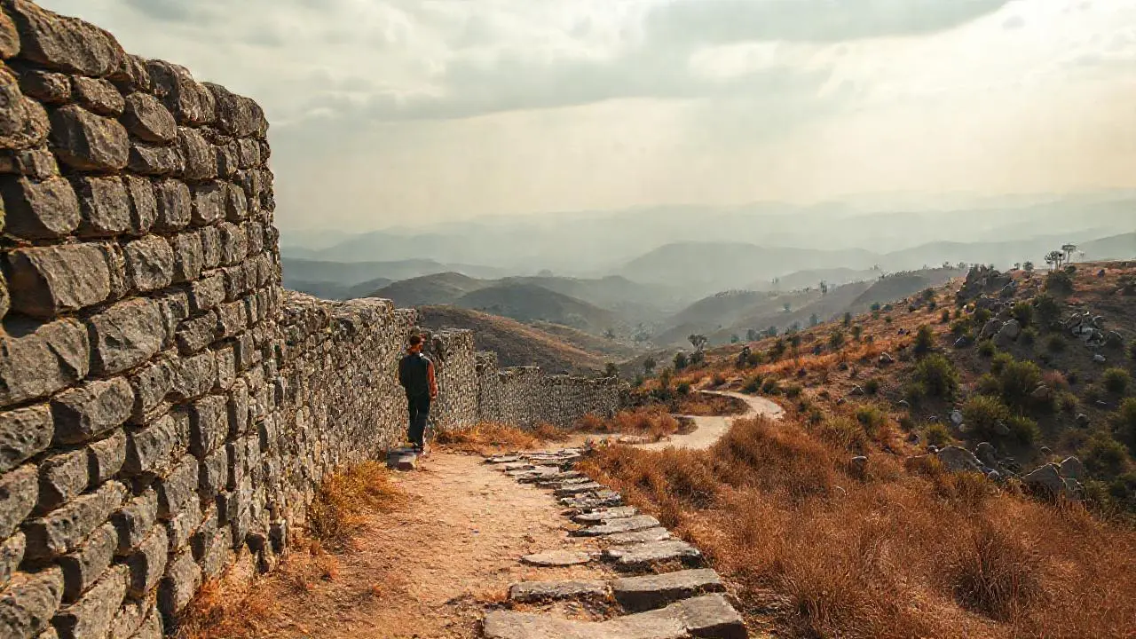 Paisaje antiguo, vasto y silencioso