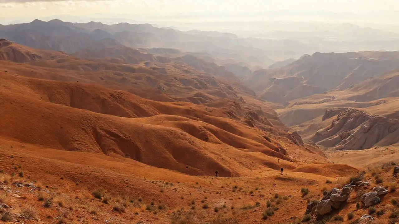 Paisaje árido, vasto y silencioso