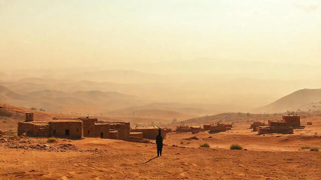 Paisaje árido, vasto y silencioso