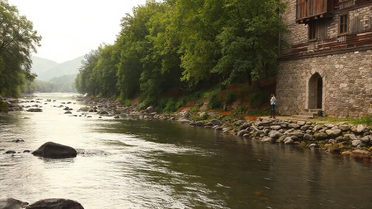 Paz natural, paisaje sereno y detallado