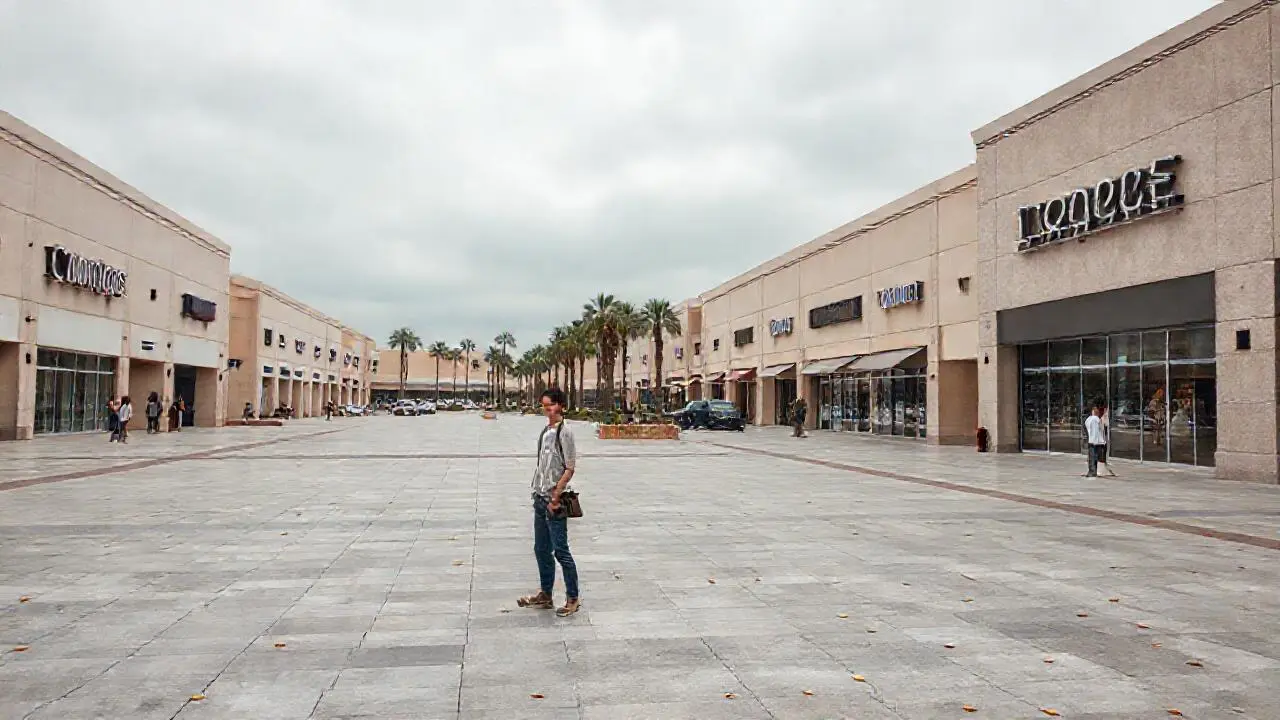 Plaza urbana tranquila, ambiente otoñal y suave