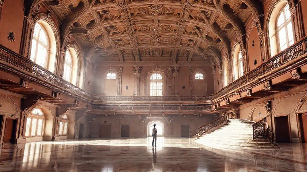 Espacio grandioso, luz suave y equilibrio