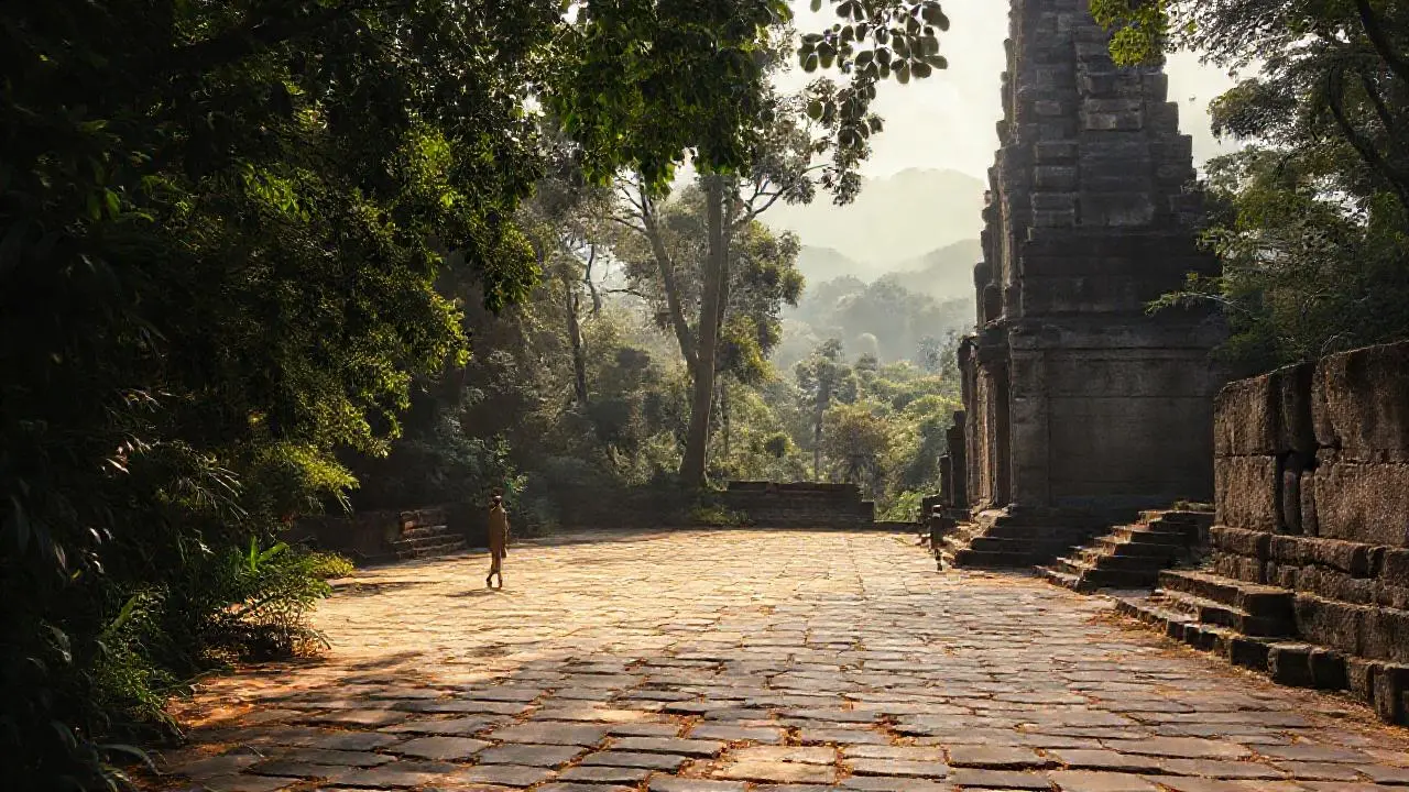 Ruinas antiguas emergen de la selva