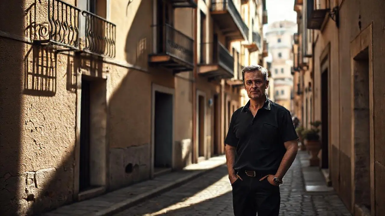 Calles sicilianas antiguas, cálidas y tranquilas
