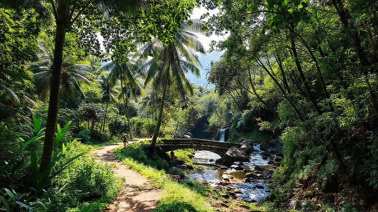 Un paisaje tropical sereno y profundo