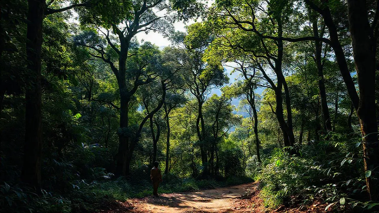 Selva exuberante, tranquila y extensa