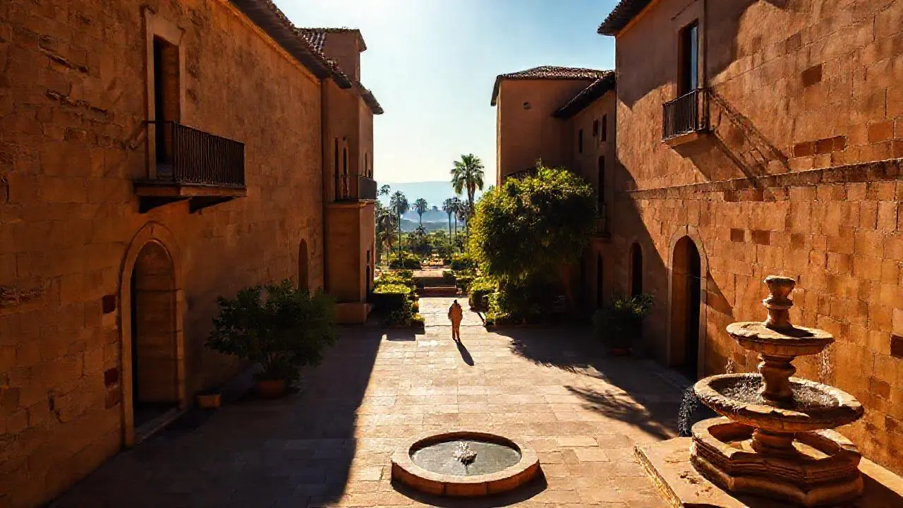 Un oasis histórico bañado en luz serena