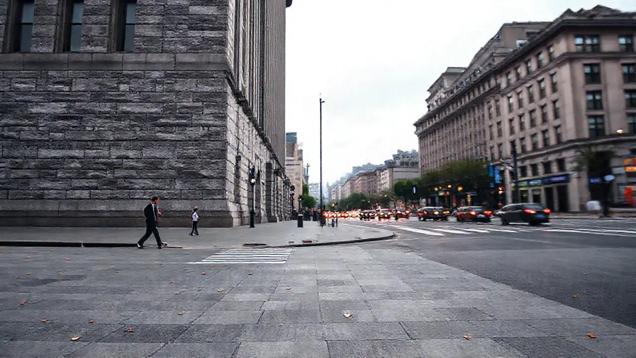 Ciudad urbana, tranquila y ligeramente difusa