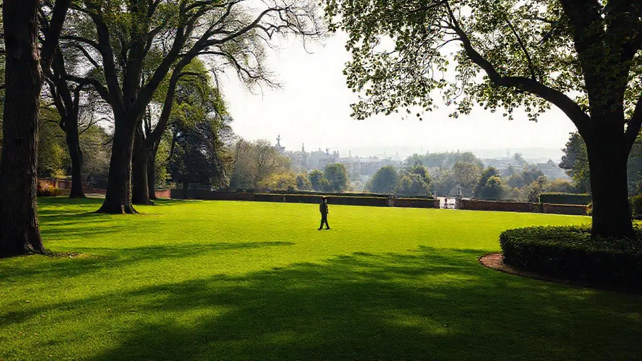 Paz y serenidad en un parque extenso