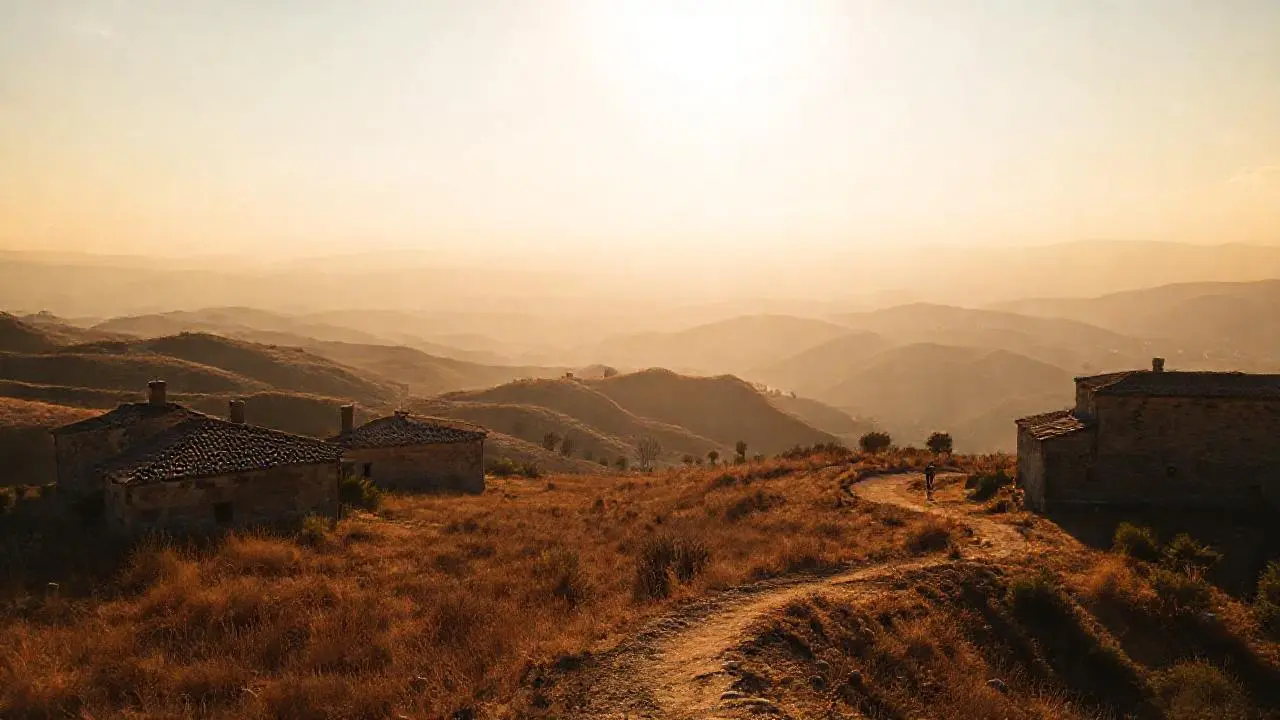 Paisaje cálido, vasto y sereno