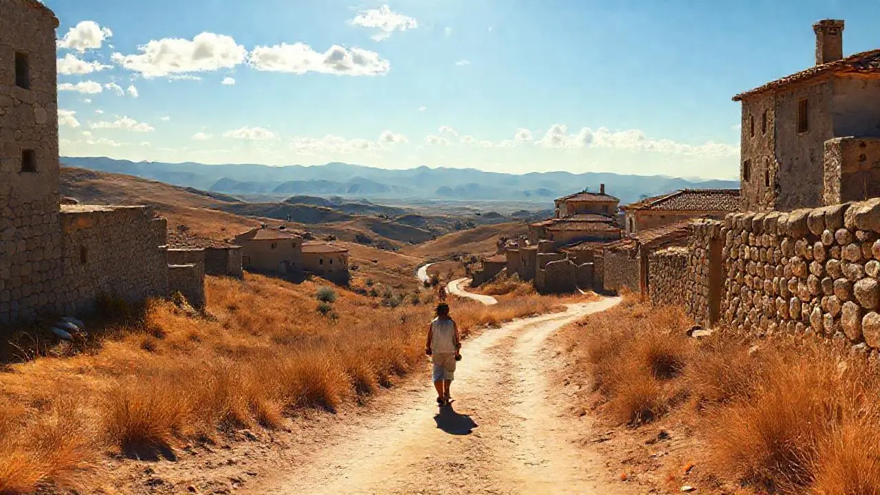 Paz rural, luz cálida y apacible