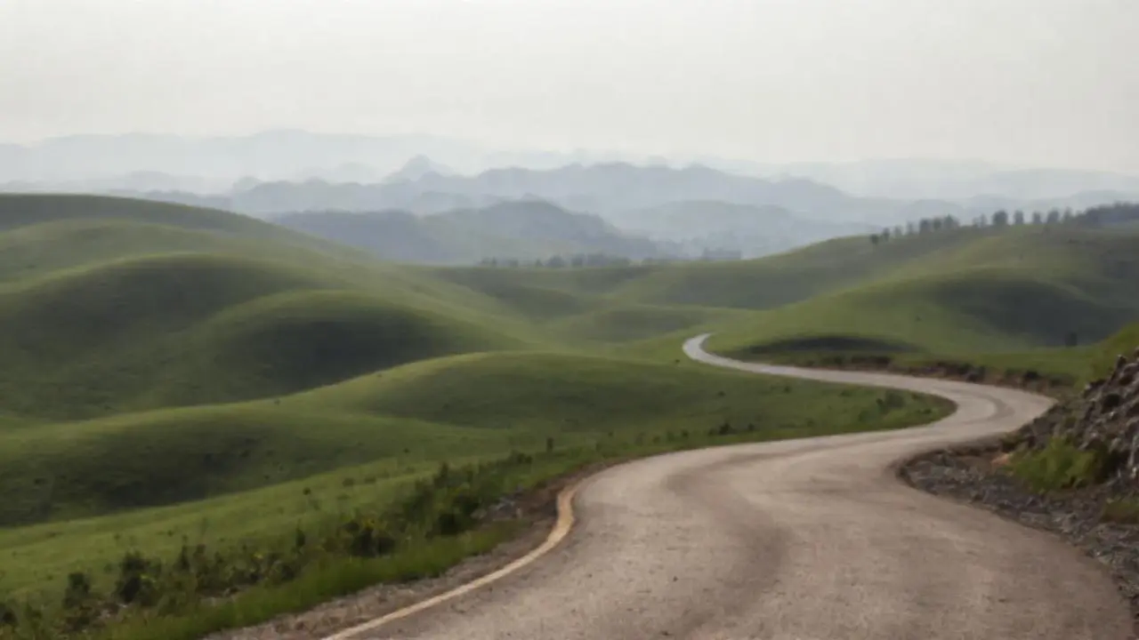 Paisaje extenso, suave y difuminado