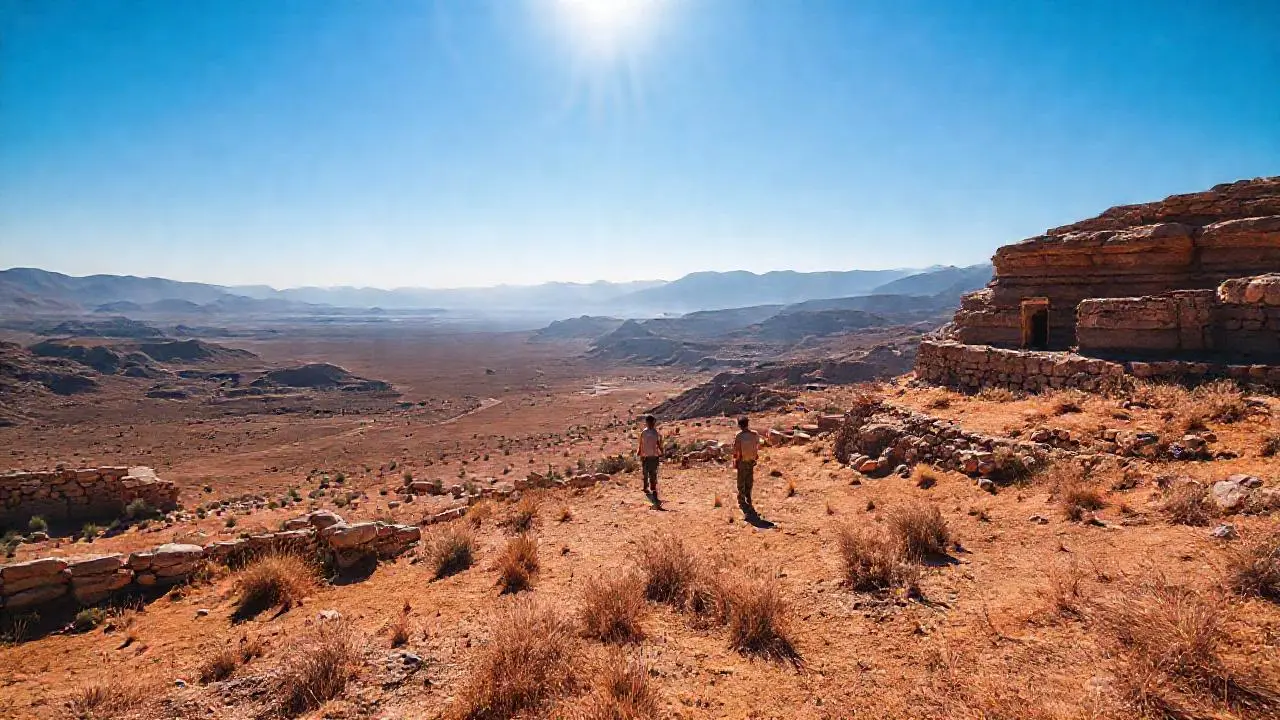 Paisaje árido, vasto y silencioso