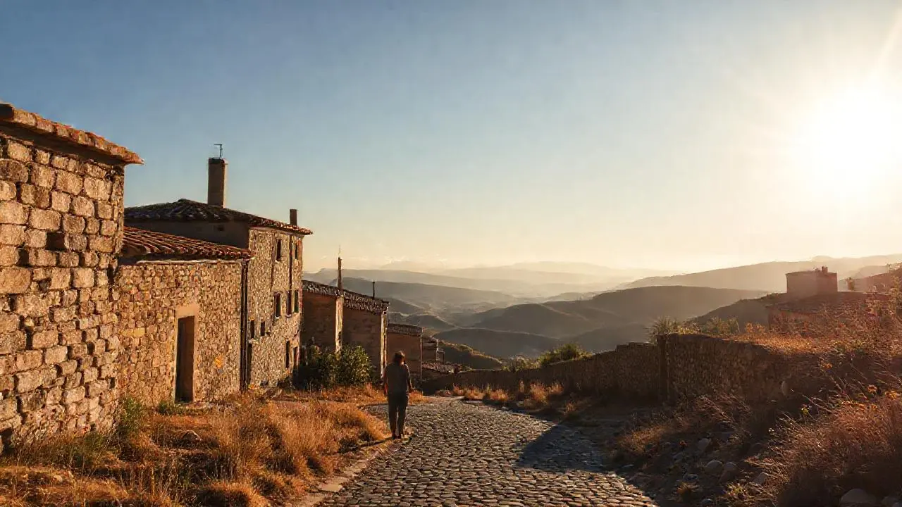 Paisaje rural, cálido y atmosférico