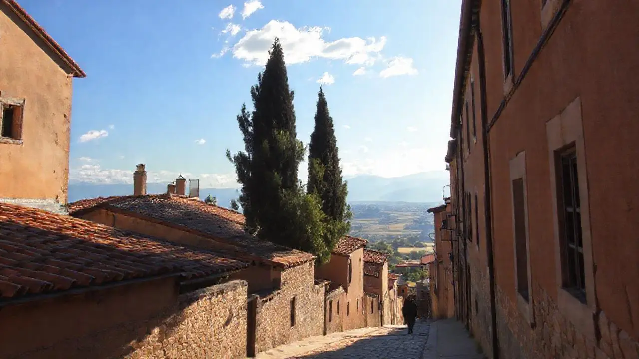 Paz y luz en un paisaje antiguo