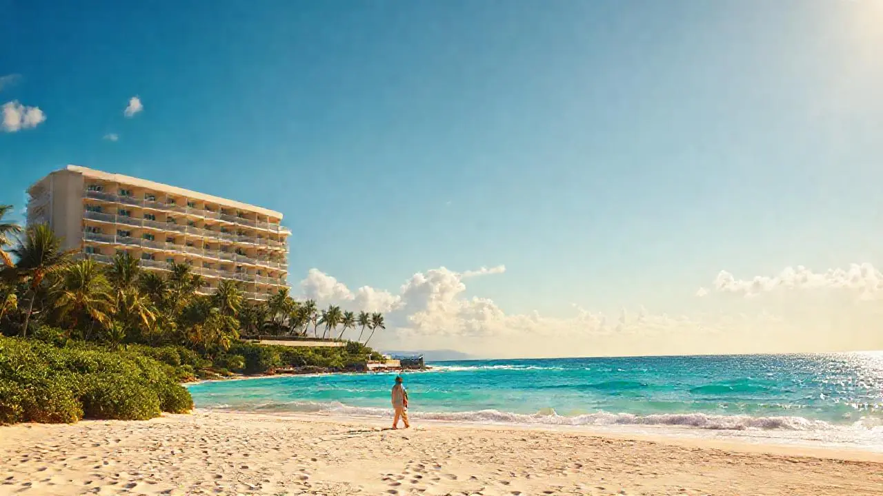 Paraíso tropical, luz cálida y relajación