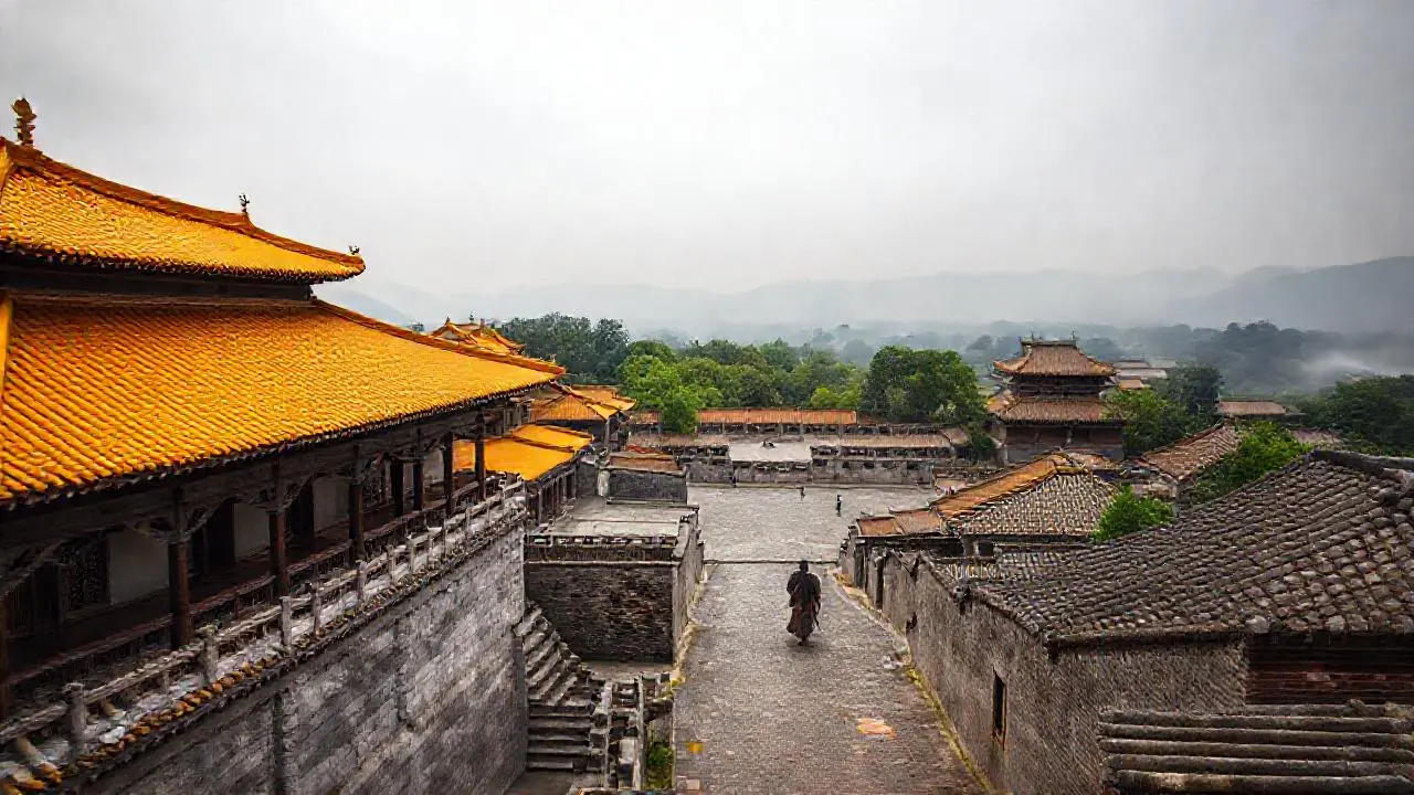 Arquitectura china antigua, imponente y serena