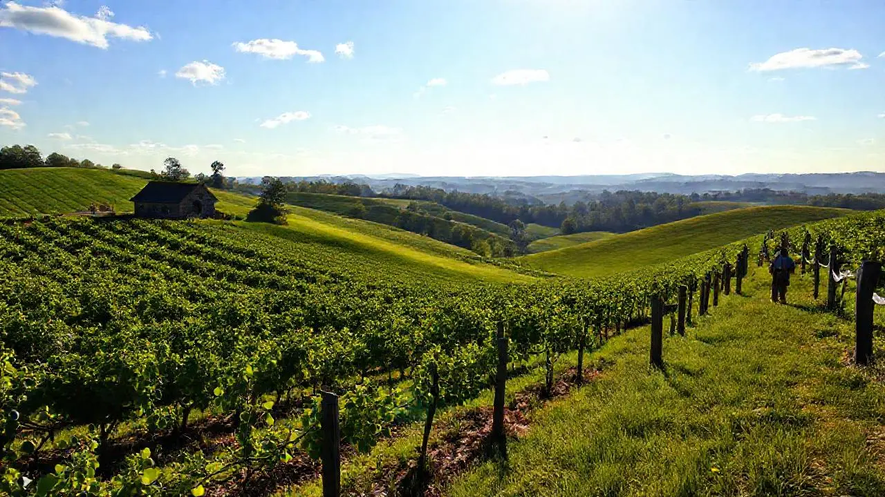 Paisaje rural tranquilo y soleado