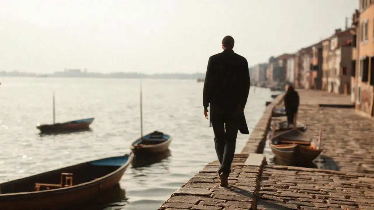 Escena tranquila, luz suave y evocadora