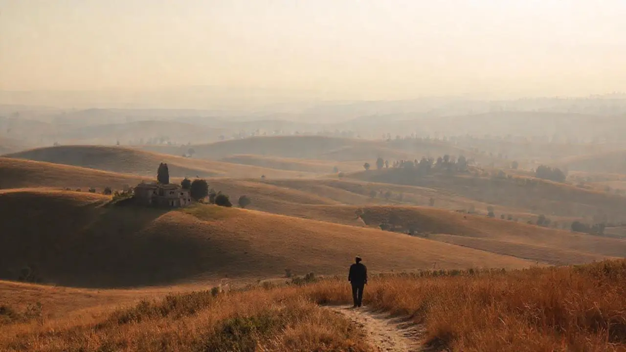 Paz rural, luz suave y profunda calma